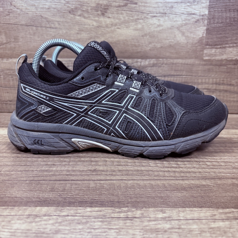 Asics Gel-Venture 7 Black Womens US Size 8.5 EUR 40 1012A476 Running Shoes